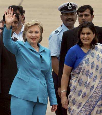 Hillary in Delhi