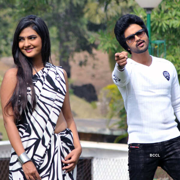 Neha and Rahul in a still from Telugu movie The Bells