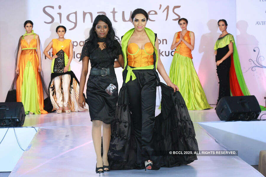 Models walk the ramp