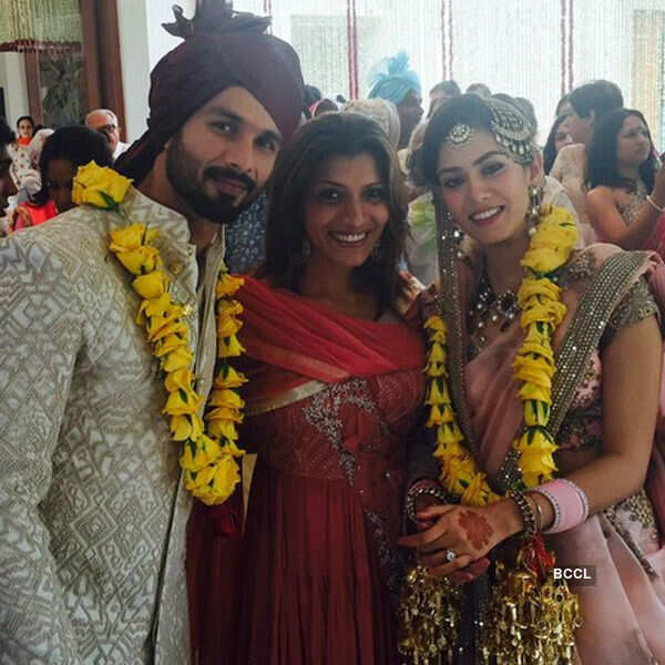 Shahid Kapoor and Mira Rajput during their wedding