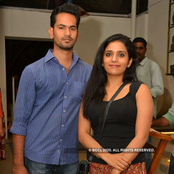 Arun and Puja during a Poetry reading session