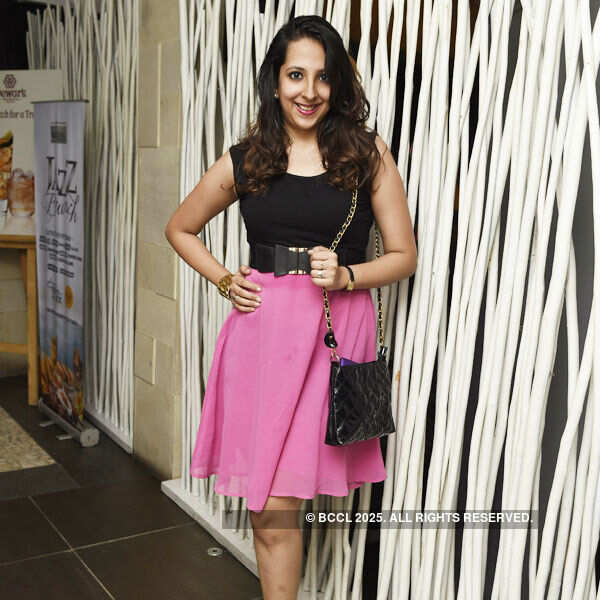 Namrata poses during a party