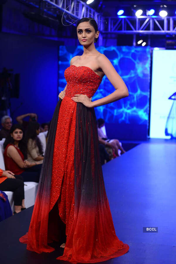 A model walks the ramp during Aiyanna 2015