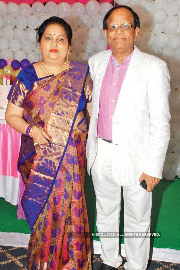Uttam and Shiv Shankar Awasthi during Inaira&rsquo;s first birthday party