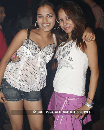 Guests Dipasha and Simran during a party at Roxy, The Park on