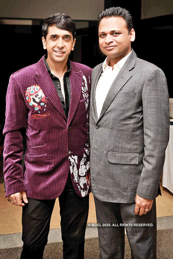 Ramesh Dembla (L) at the launch party of the India Luxury Style Week