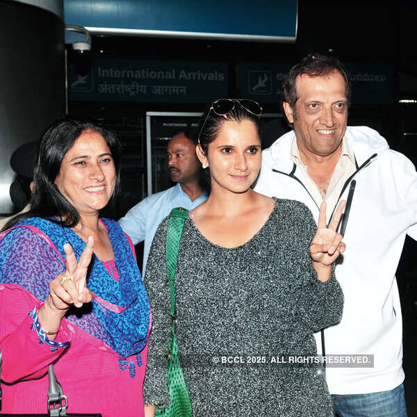 Sania arrives in the city