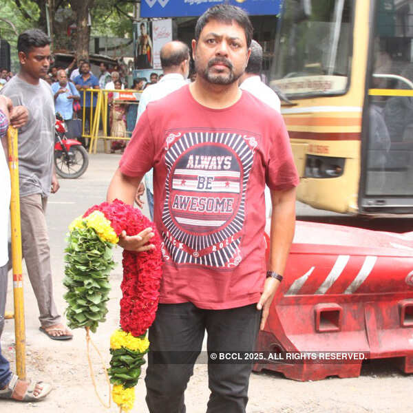 James Vasanthan during music composer MS Viswanathan&rsquo;s funeral