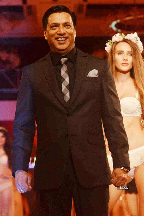 Madhur Bhandarkar walks the ramp during amant&eacute; Lingerie Fashion Show