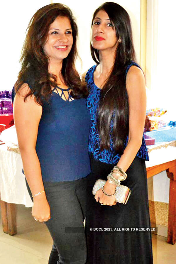 Nidhi and Shalu during Aditya&rsquo;s birthday party