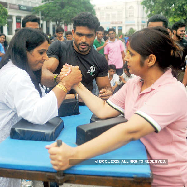 Participants during the Raahgiri Day