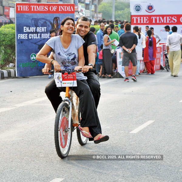 Participants during the Raahgiri Day