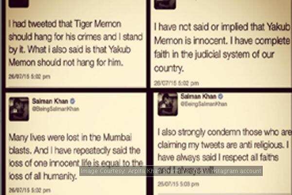 Salman Khan comes out in support of Yakub Memon