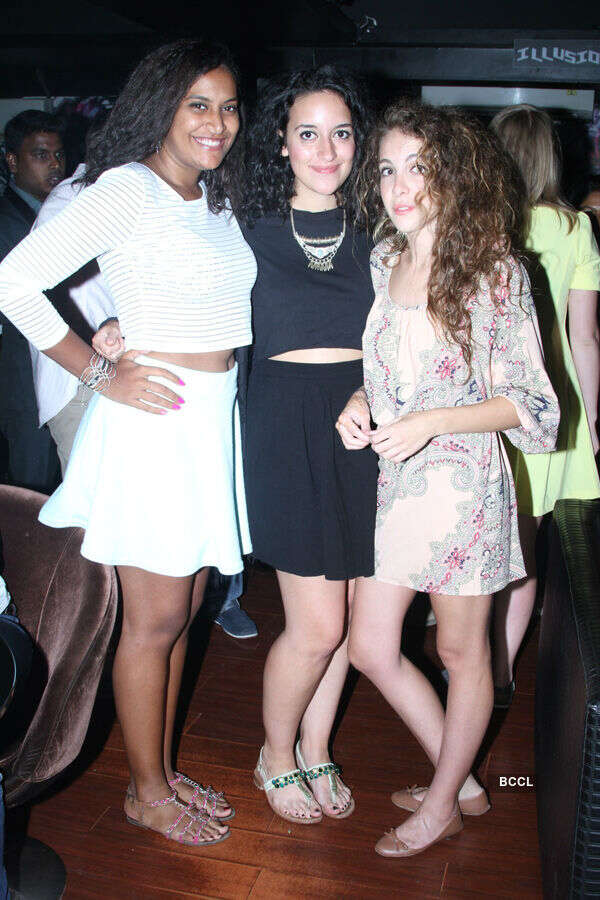 May, Valentine and Federica during a party