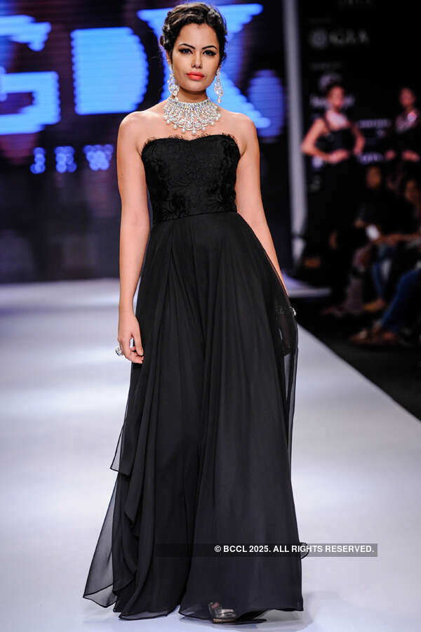 Srishti Rana showcases a creation