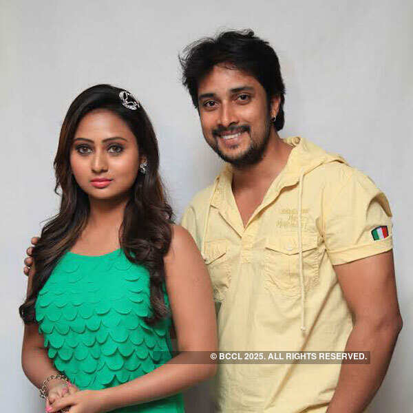 Prem and Amulya during Maley press meet in Bengaluru