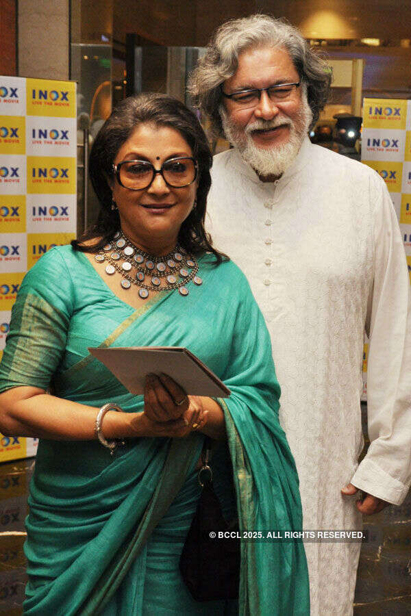 Aparna Sen and Kalyan during the premiere