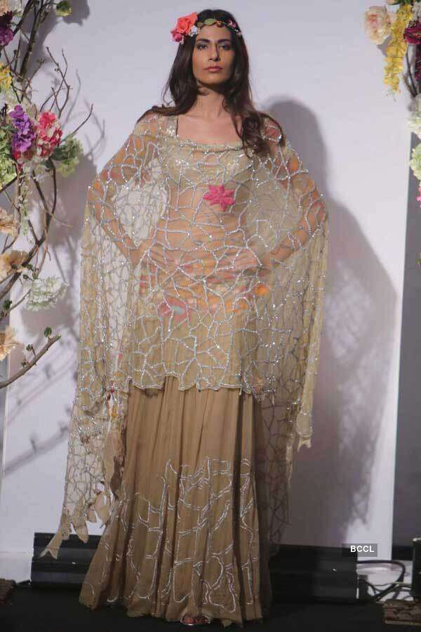 A model walks the ramp