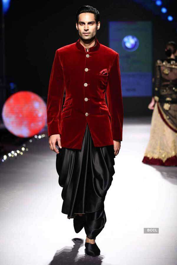 A model walks the ramp for designer Tarun Tahiliani