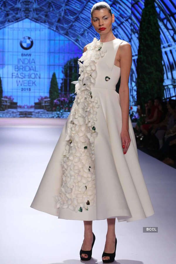 A model walks the ramp