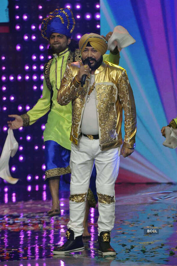 Daler Mehndi on the sets of The Voice India