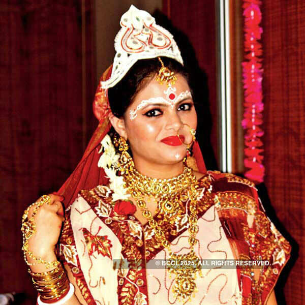 Nikki pose during Brides of India themed Teej party
