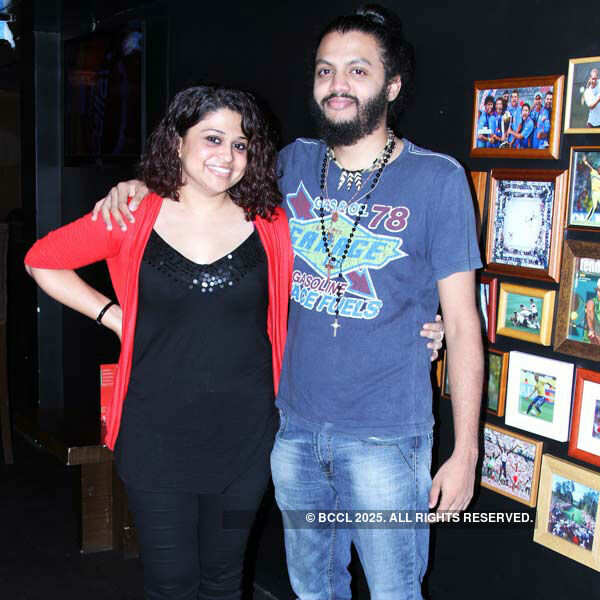 Kim and Troy during a Band nite party