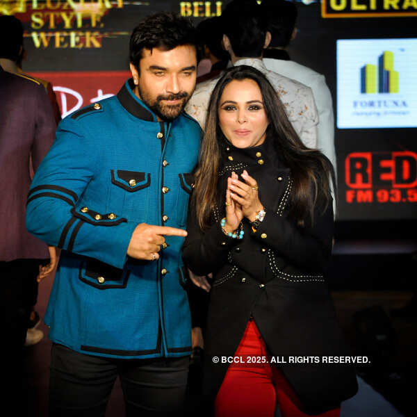 Ajaz Khan and Kirti Rathore during the India Luxury Style Week - Men's Edition