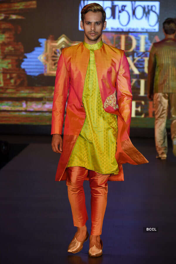 A model walks the ramp for Sameer
