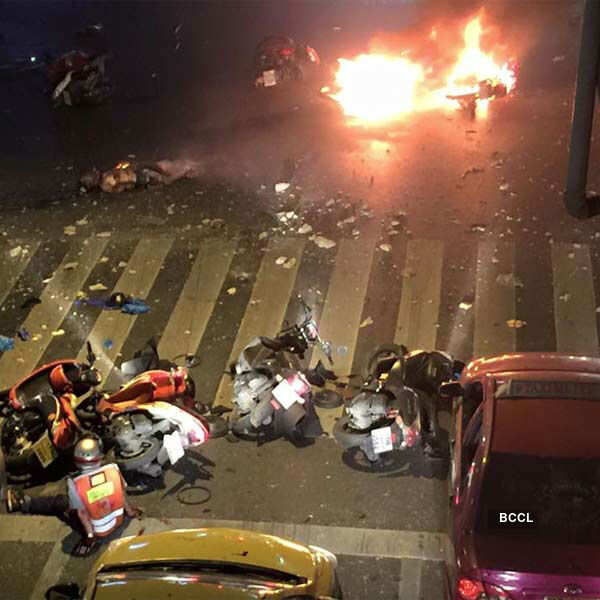 Body parts were scattered across the street after the bomb went off outside