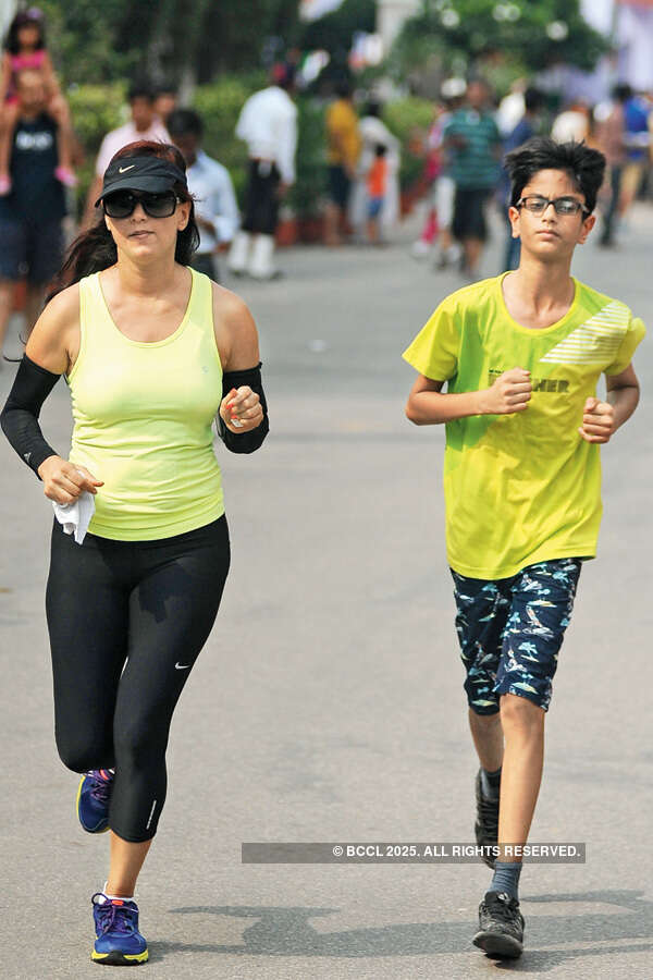 Residents during the third edition of DLF5 Freedom Run