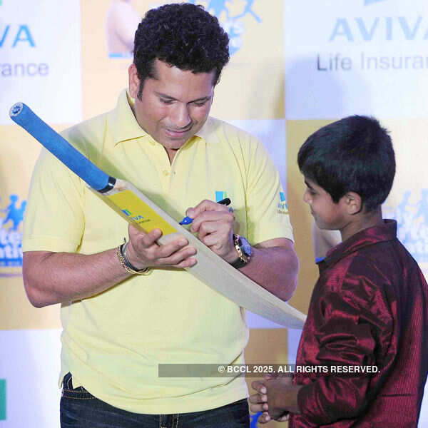 Sachin Tendulkar signed bat for underprivileged children