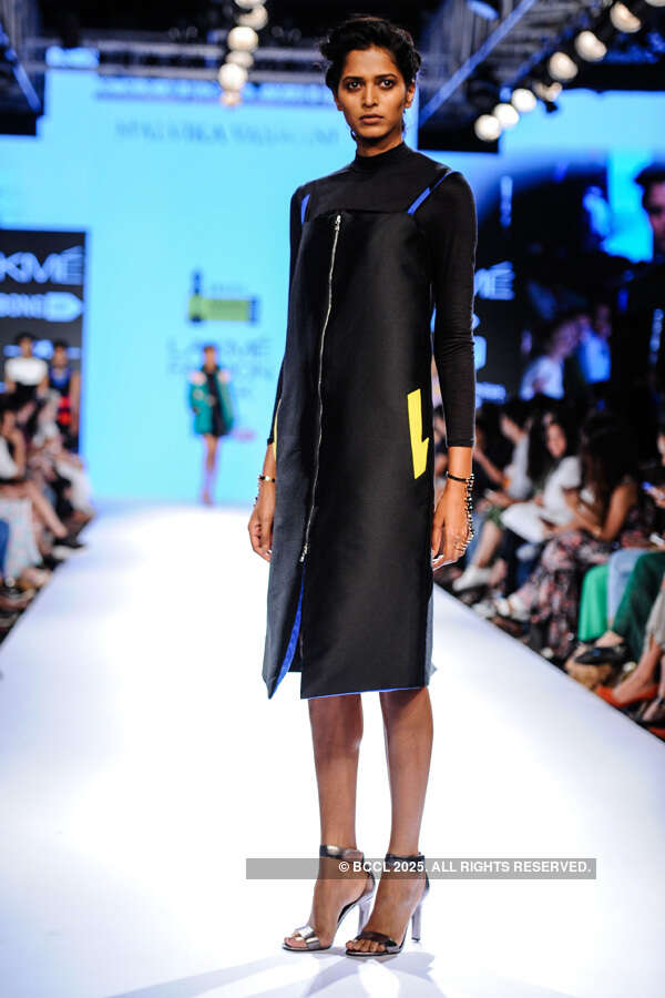 A model walks the ramp