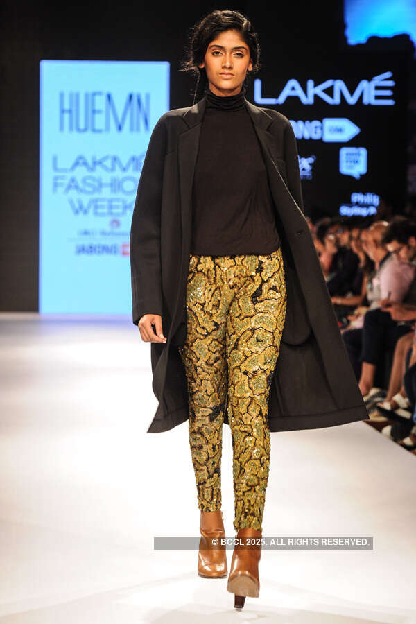 A model walks the ramp