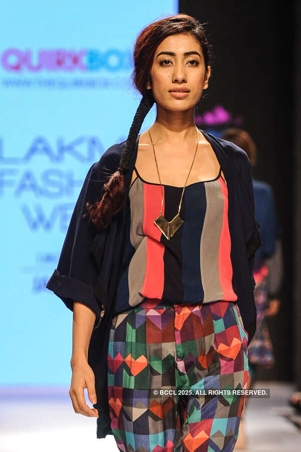 A model walks the ramp