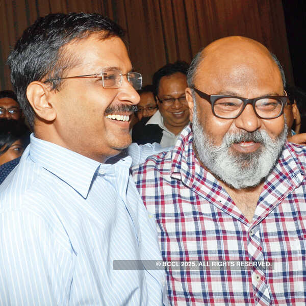 Arvind Kejriwal with Saurabh Shukla