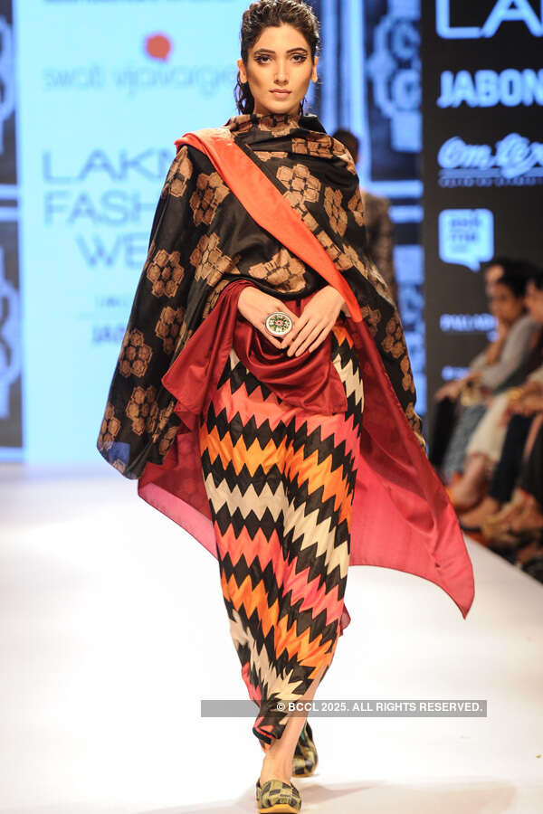 A model walks the ramp
