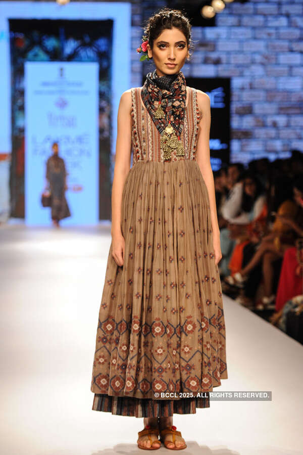 A model walks the ramp