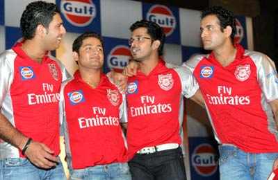Cricketers at product launch