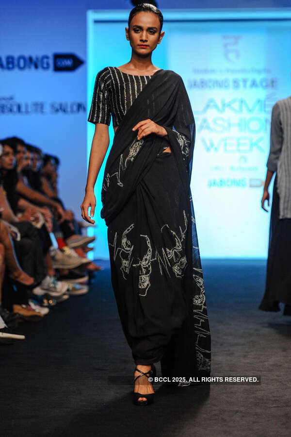 A model walks the ramp