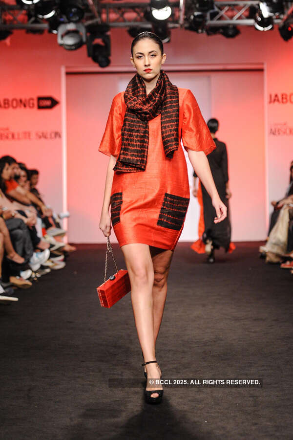 A model walks the ramp