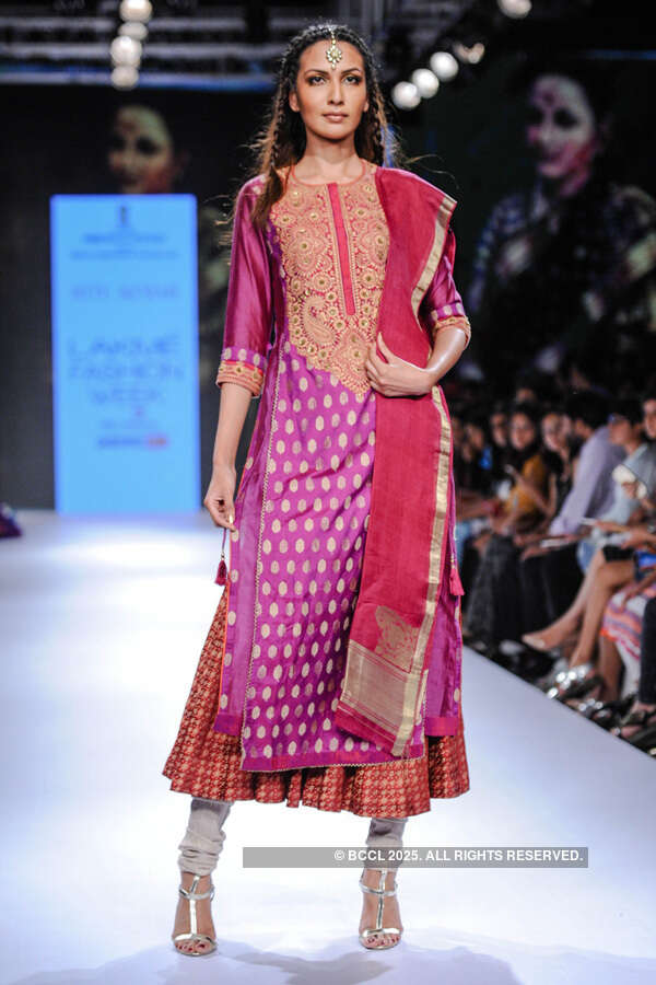 Sanea Shaikh showcases a creation by