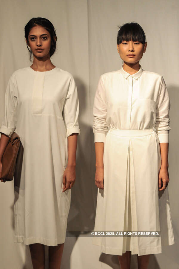 A model walks the ramp