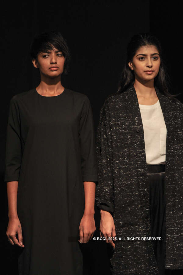 Models showcase a creation