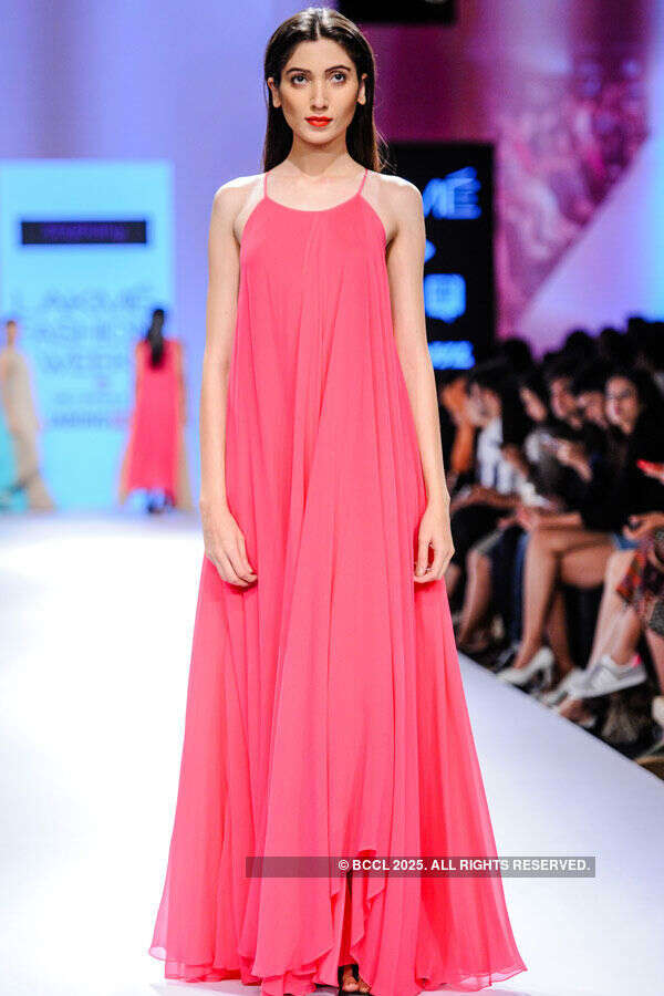 A model walks the ramp