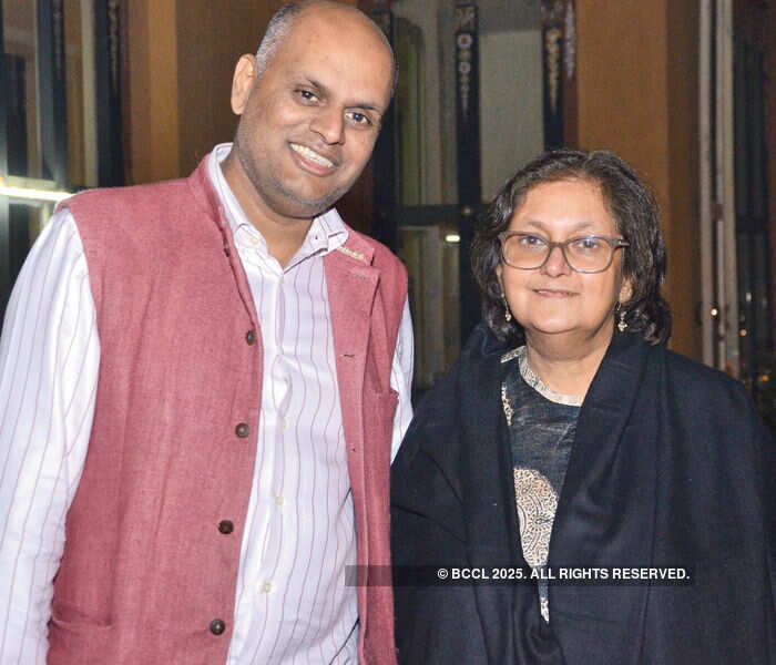 Pramod Kumar KG with Namita Gokhale during the Mountain Echoes Literary Festival 2015