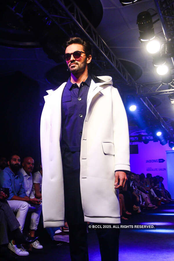 A model walks the ramp