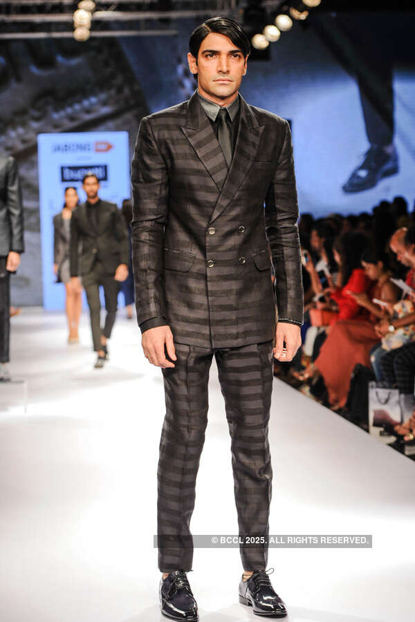 A model walks the ramp