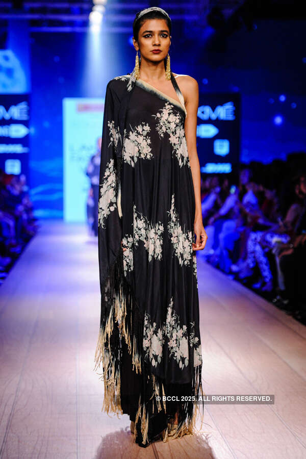 A model walks the ramp