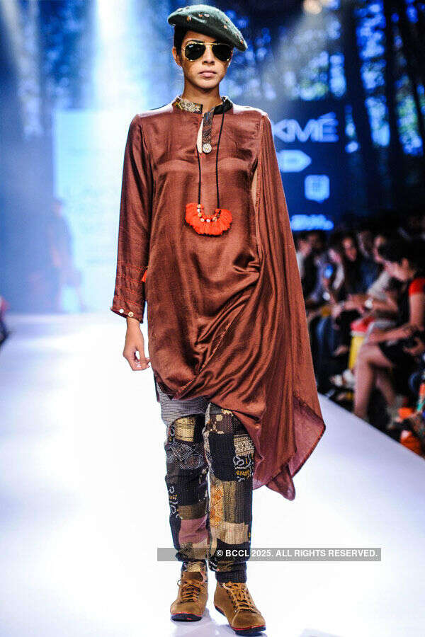 A model walks the ramp